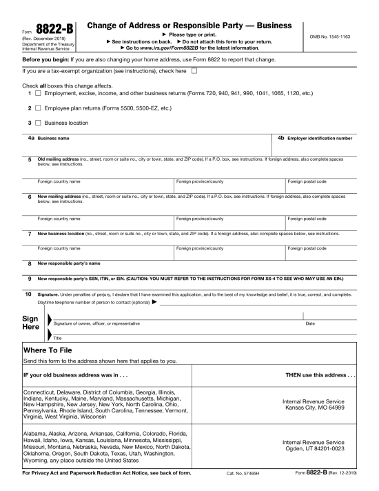 Free form 8822 b pdf eforms