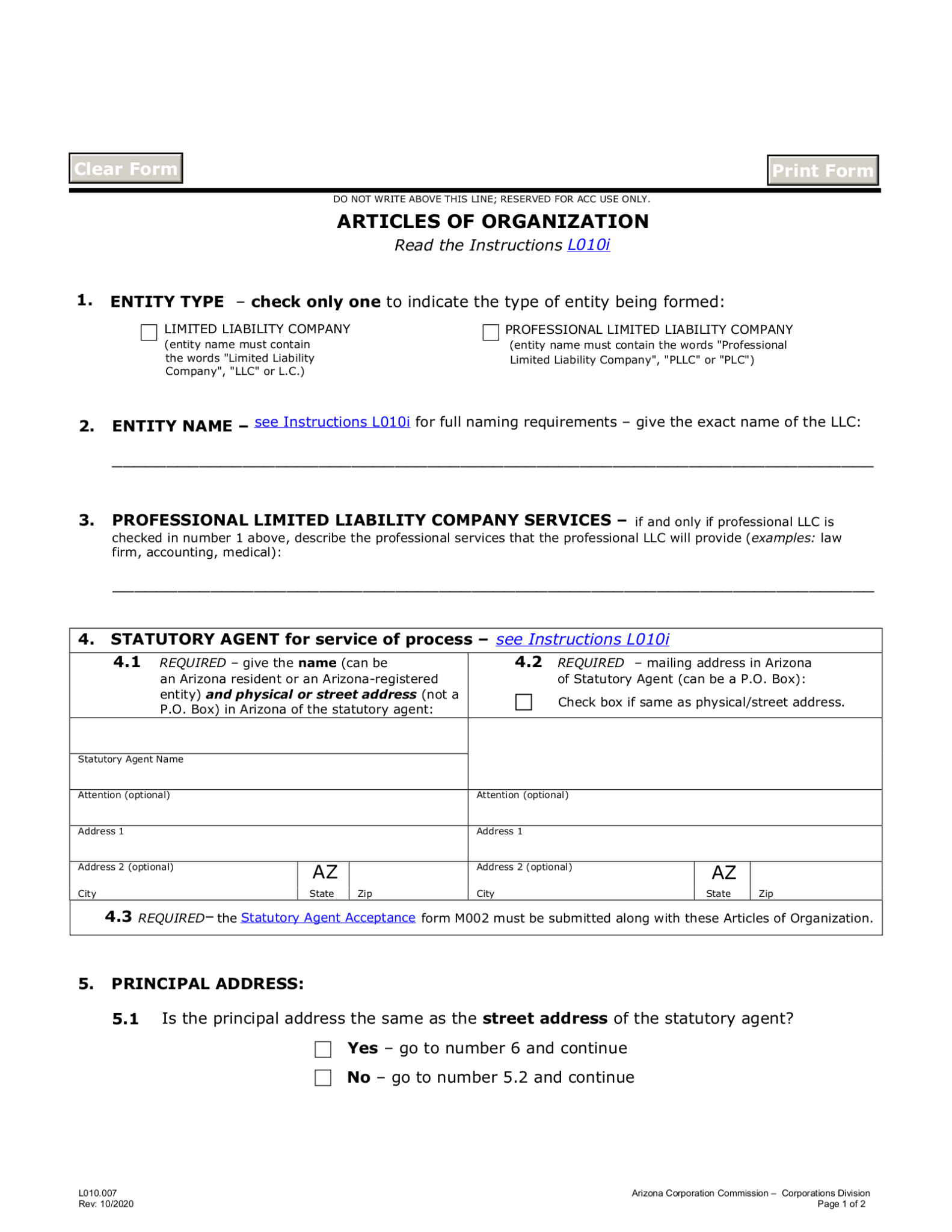 How to Form an LLC in Arizona eForms