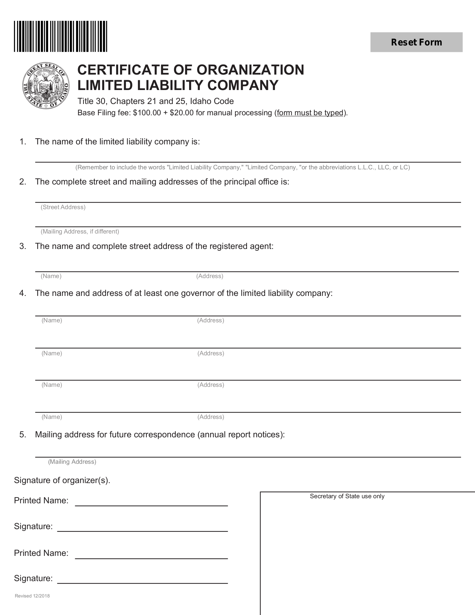 How to Form an LLC in Idaho (7 steps)