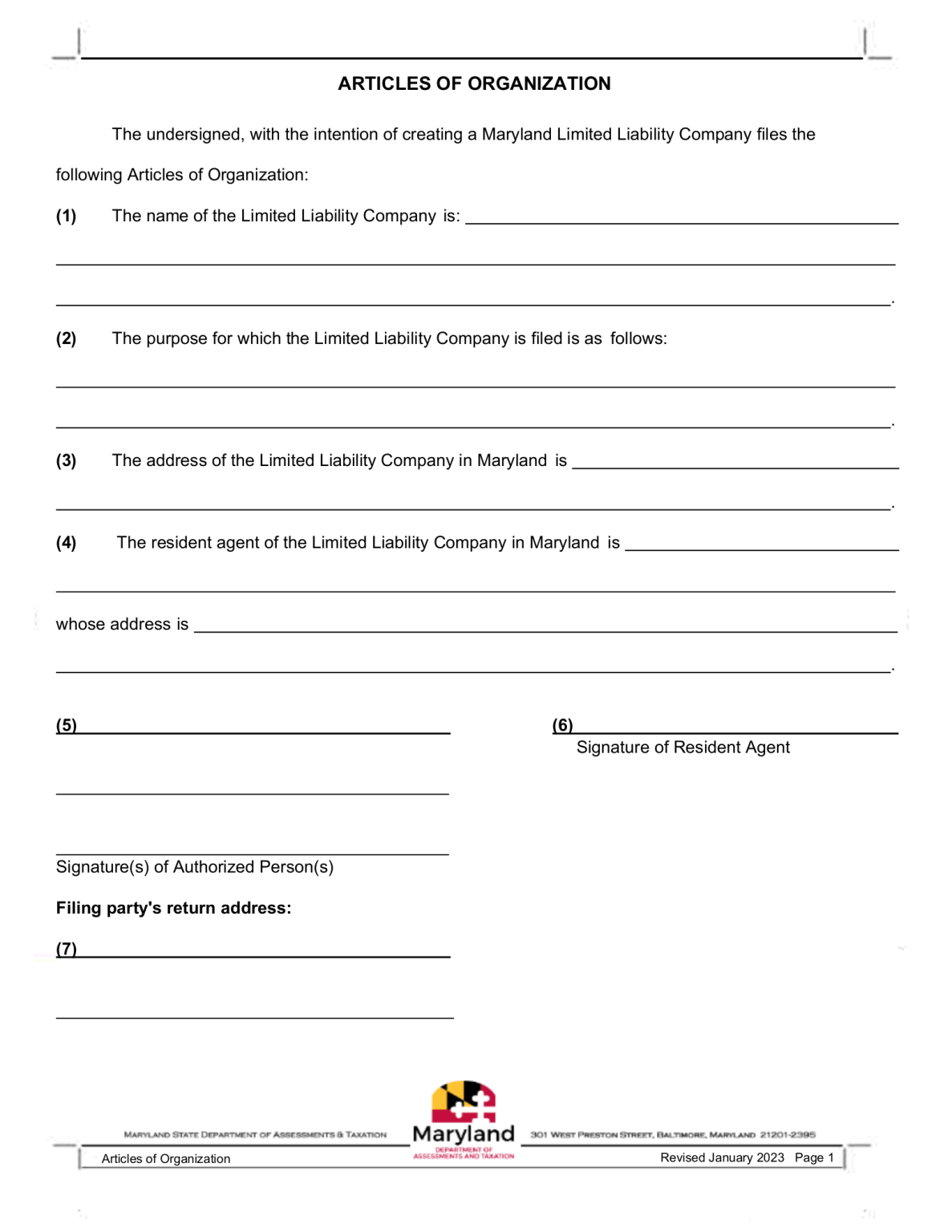 How to Form an LLC in Maryland – eForms
