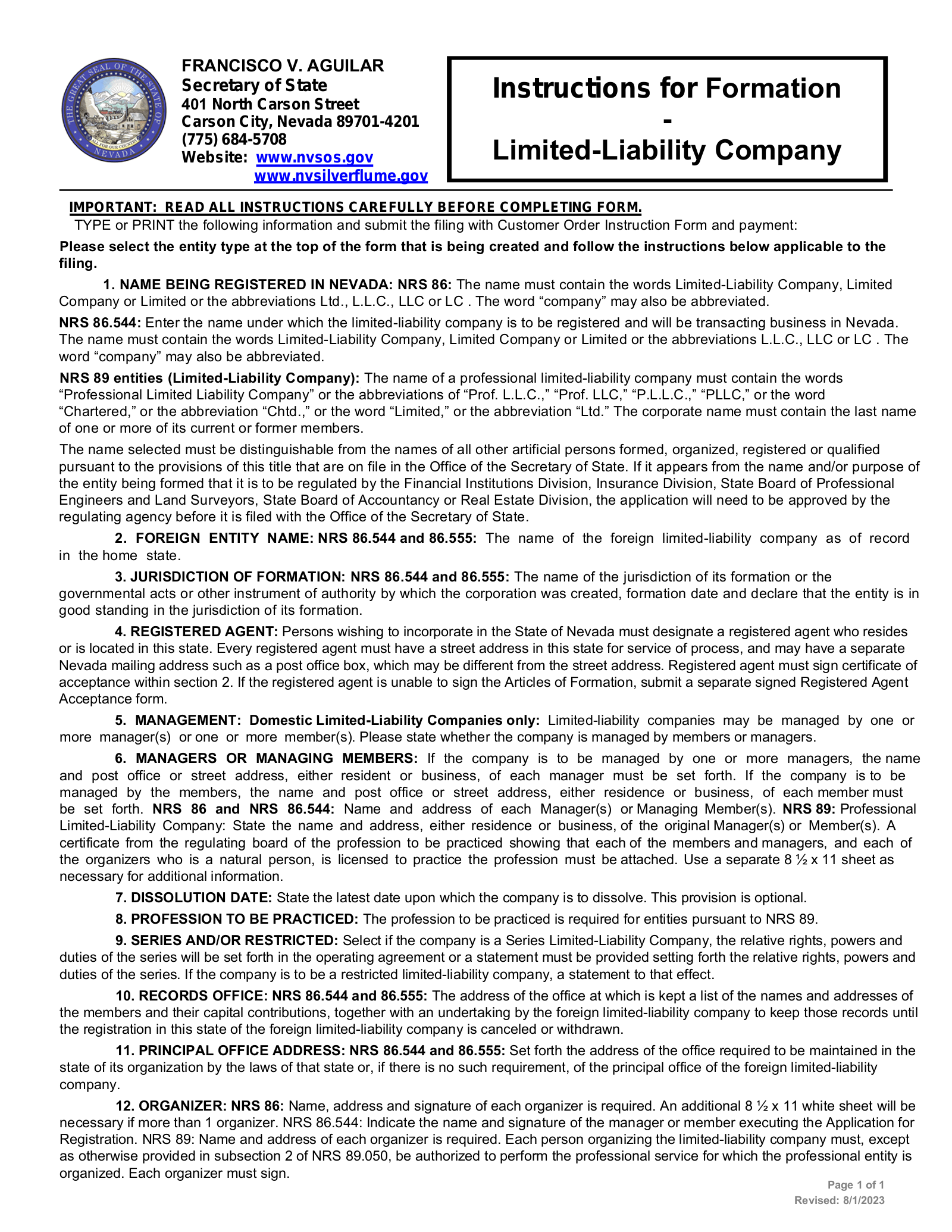 How to Form an LLC in Nevada (7 steps)