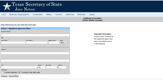 Sos Filing Tx Example How to Form an LLC in Texas – eForms