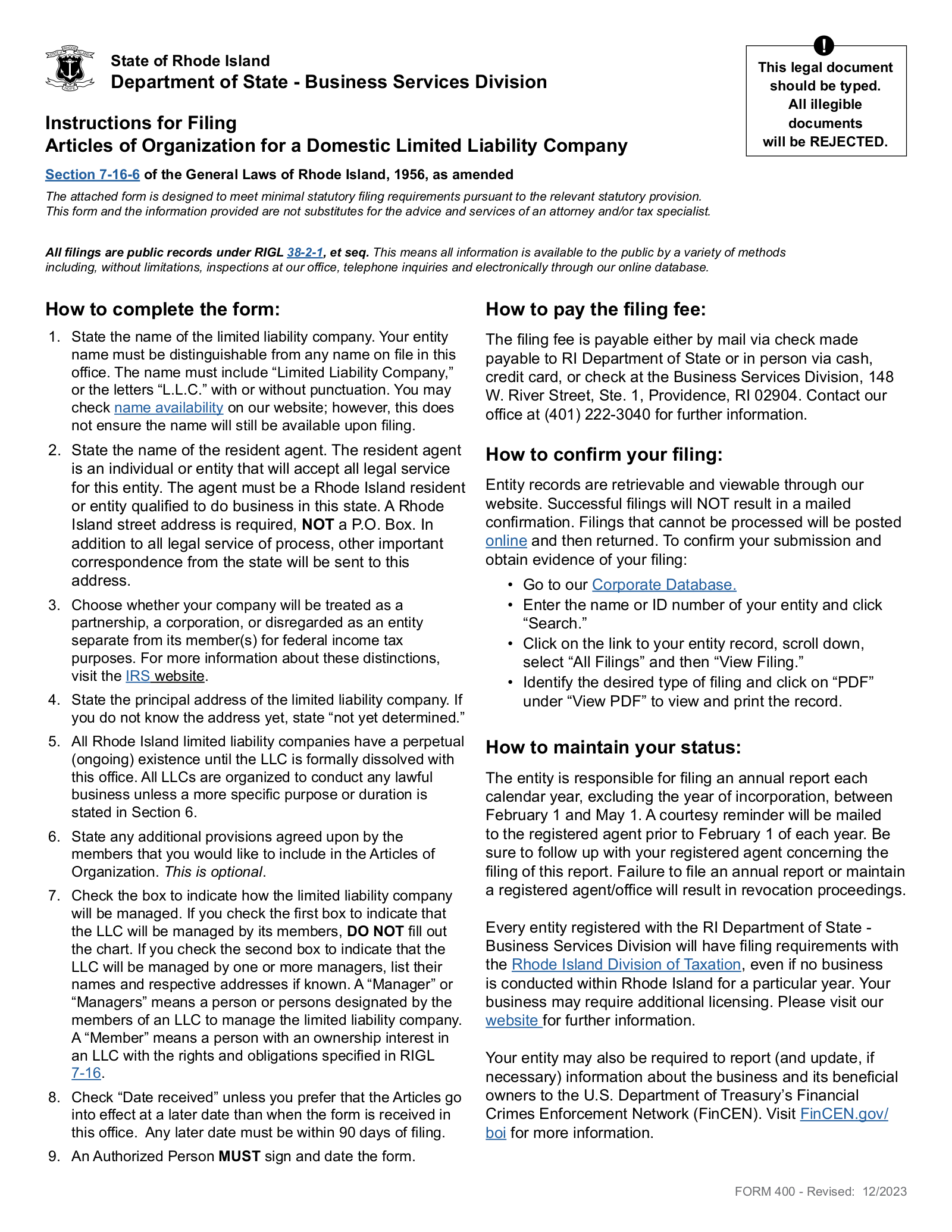 How to Form an LLC in Rhode Island (7 steps)