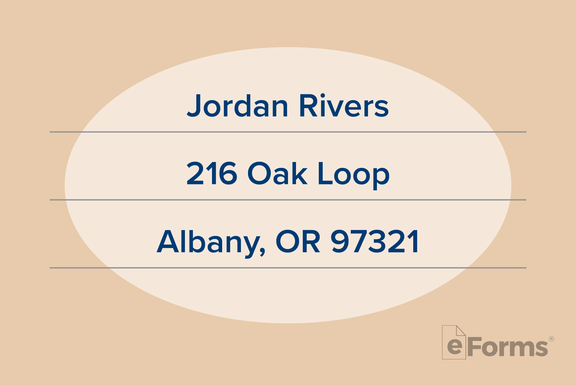 Name and address filled into form.