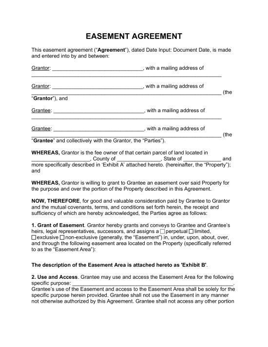 Easement Agreement