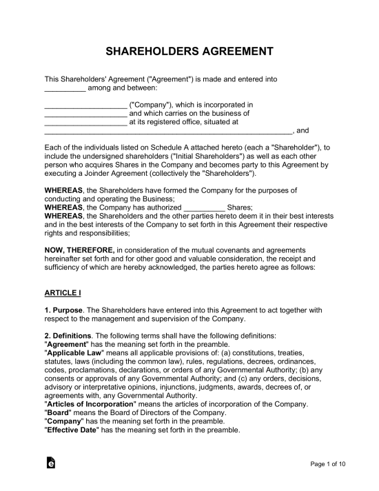 Shareholder Agreement